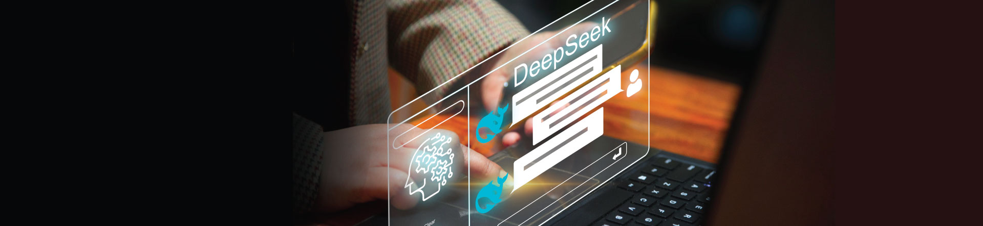 Security With AI: DeepSeek shown with keyboard