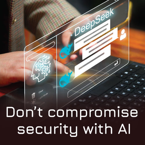 Security With AI: DeepSeek shown with keyboard