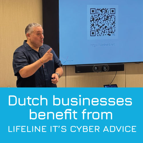 People presenting at the Amsterdam Cybersecurity event