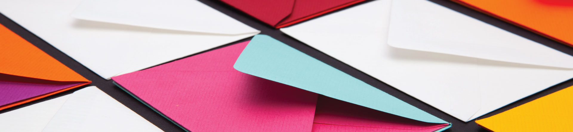 Has email had its day - a collage of coloured envelopes