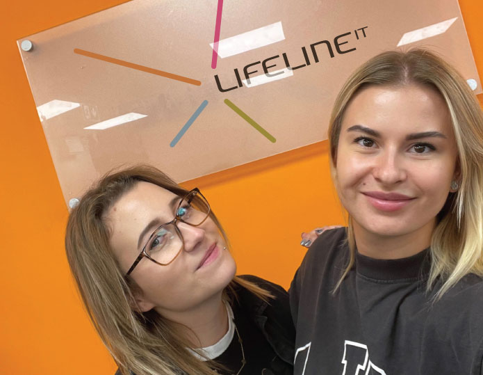 Angela Slivko and Magda Kuna - the Lifeline IT Admin Team