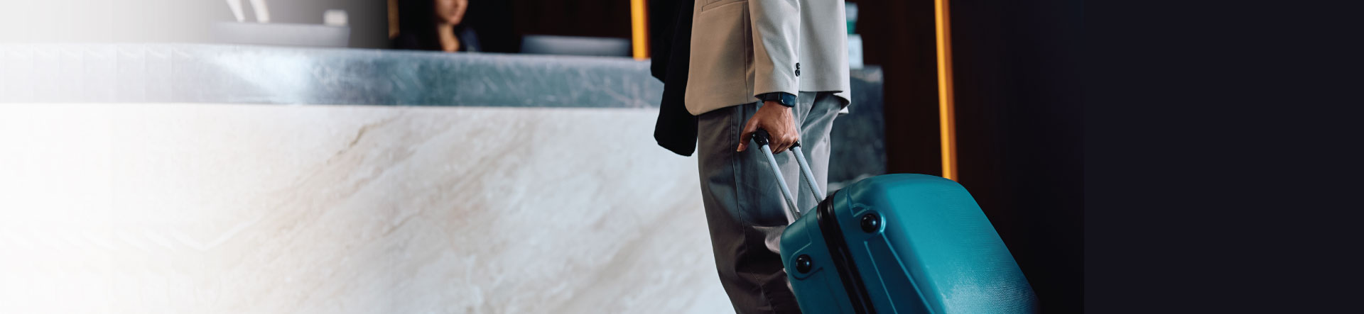Business traveller will travel case on wheels