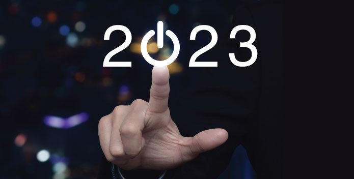 IT Health Hacks 2023 - finger pointing to 2023
