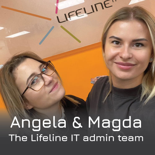 Angela Slivko and Magda Kuna - the Lifeline IT Admin Team