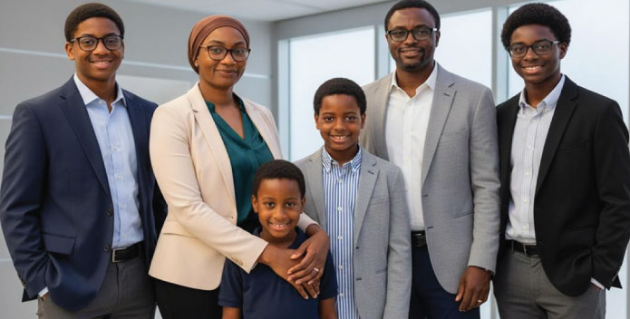 Linda Echono with her family