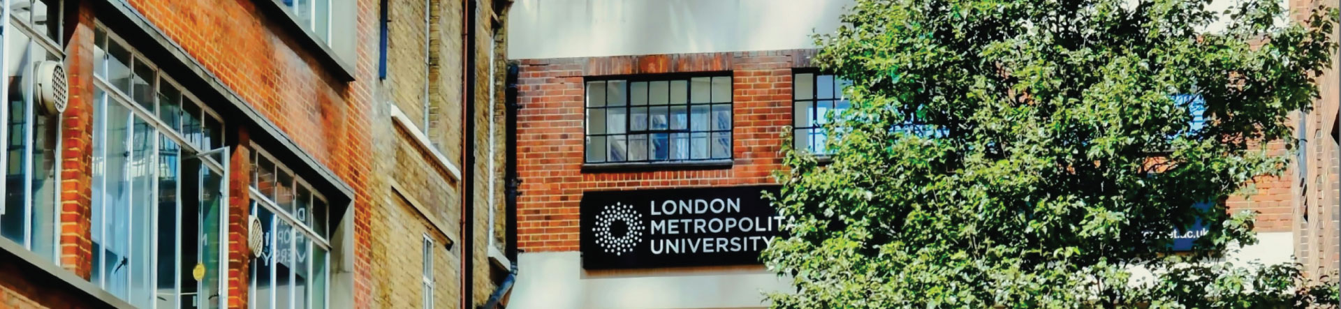 Exterior view of a London Met university building
