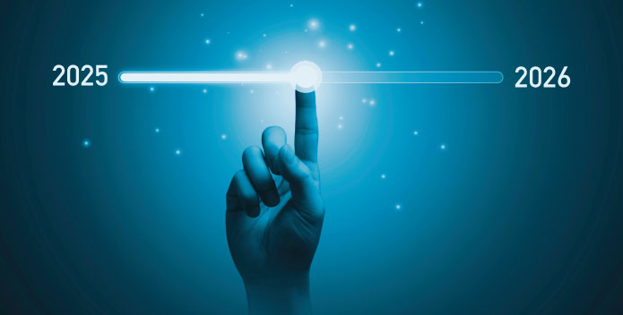 Picture of a timeline from 2025 to 2026 to demonstrate timescale for the Review of the Year